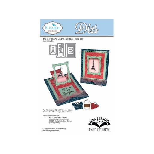 Elizabeth Craft Designs - Hanging Charm Pull Tab Die Set - POP IT UPS