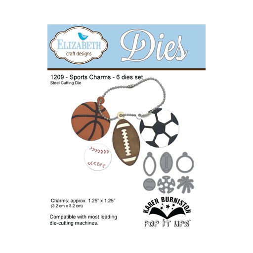 Elizabeth Craft Designs - Sports Charms Die Set