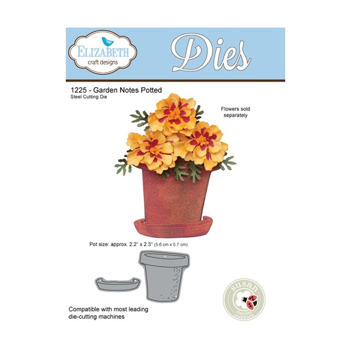 Elizabeth Craft Designs - Garden Notes Potted Die Set