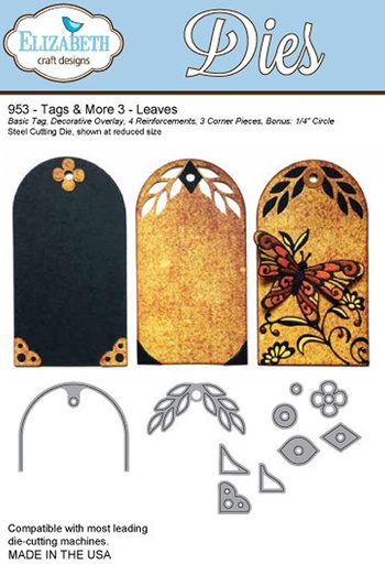 Elizabeth Craft Designs - Tags & More 3 Leaves Die Set