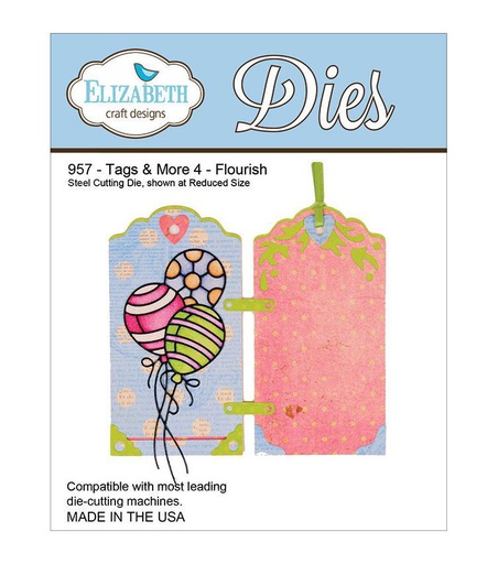 Elizabeth Craft Designs - Tags & More 4 Flourish Die Set