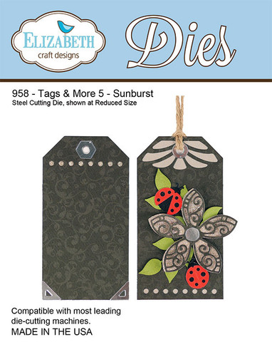 Elizabeth Craft Designs - Tags & More 5 Sunburst Die Set