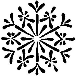 [FA93] Snowflake 1 - Traditional Wood Mounted Stamp