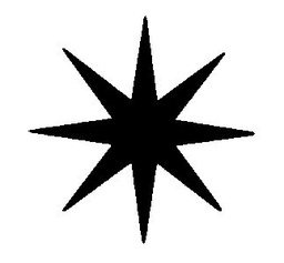 [FC18] 8 Pointed Star - Traditional Wood Mounted Stamp