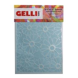 [GL013964779158] Gelli Arts Flower Stencil (For use with 5x7 plate)