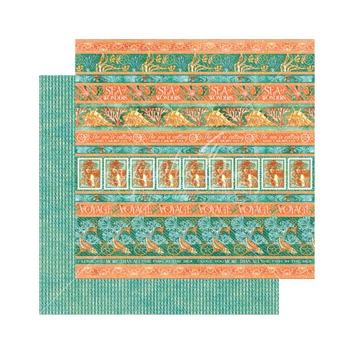 Graphic 45 - Voyage Beneath the Sea - Deep Blue Dreams 12"x12" Paper (x10 Sheets)