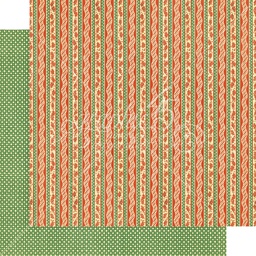 [GR4501731] Candy Cane Ribbons 12x12 Paper Sold in Packs of 5 Sheets