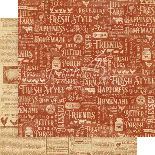 Fresh Style 12x12 PaperSold in Packs of 5 Sheets