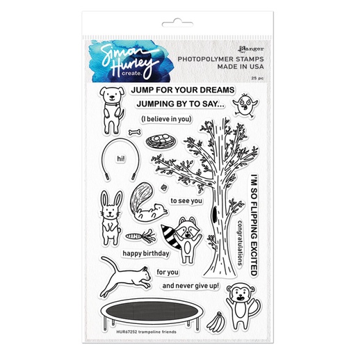 Simon Hurley - Trampoline Friends clear stamp set