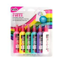 [IL20595] Tulip Slick Puffy Dimensional Fabric Paint 6 pack 