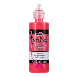 [IL20742] Tulip Sparkles Red Hot Dimensional Fabric Paint 4oz