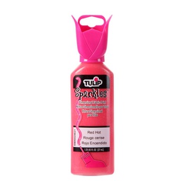 [IL20940] Tulip Sparkles Red Hot Dimensional Fabric Paint 1.25oz 
