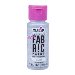 [IL39952] Tulip Glitter Silver Brush-On Fabric Paint 2oz