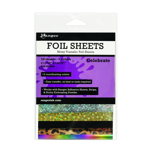 Ranger - Shiny Transfer Foil Sheets - Celebrate (10)