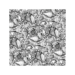 [KAPS443] 12x12 Gloss Sea Shells Sold in Packs of 10 Sheets