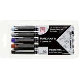 [KUCNM-01-5V] Zig Cartoonist 01 Mangaka x5 set5 Colour Set