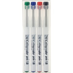 [KUPC-100-4V] Zig Calligraphy Pen 1.0 4 Colour Set4 Colour Set