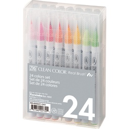 [KURB-6000AT-24V] Zig Clean Colour Real Brush24 Colour Set