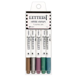 [LEI59639] Pens Metallic Markers 5 Pack