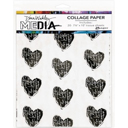 [MDA61076] Collage Paper - 7.5&quot; x 10&quot;20 Tissue Pages 10 Printed/10 Plain