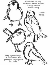 [MDR41320] Stamp Scribbly Birds 