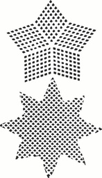 [MDS44208] Stencil Plastic Canvas Stars