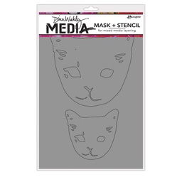[MDS65012] Stencil Cat Heads