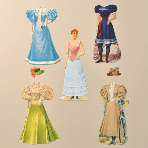 Florence paper doll in bag