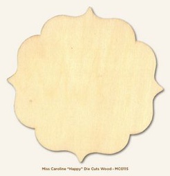 [MMEMC0115] Happy Wood Die Cut Sold in singles