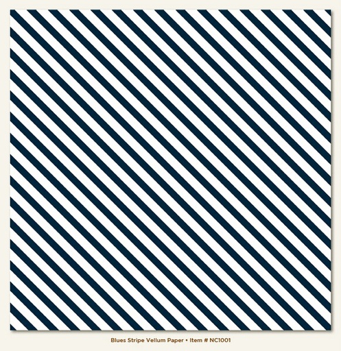 Blues Stripe Vellum Paper