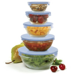 [NP1018] 10Pc Glass Bowl Set with Lids