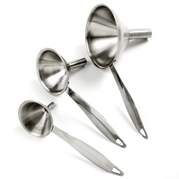 [NP2175] Stainless Steel Funnel With Handle Set Of 3