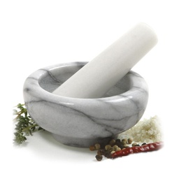 [NP693] Marble Mortar &amp; Pestle 1/3 Cup