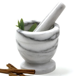 [NP695] Marble Mortar &amp; Pestle 3/4 Cup