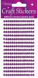 [OA025483] 4mm Gems Amethyst Craft Stickers No.38 - 240 pieces