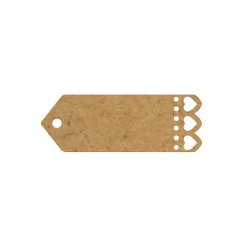 Greeting Tags 70mmx25mm Heart x 10 Pieces
