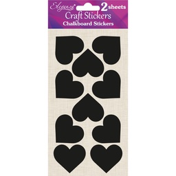 [OA027517] Chalkboard Stickers - Hearts - 20 Pieces