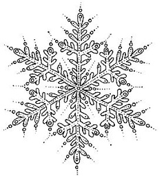[P1444S] Sue Dix Large Snowflake - Traditional Wood Mounted Stamp