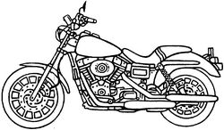 [P1629P] Sue Dix Motorcycle - Traditional Wood Mounted Stamp
