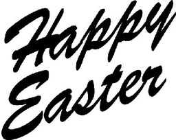 [P289AA] Happy Easter - Traditional Wood Mounted Stamp