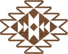 [PE27186] Small Aztec Tile Block Printing Stamp