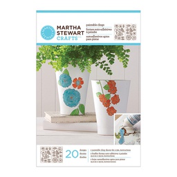 [PE33266] Martha Stewart Crafts Flowers &amp; Leaves Outline Cling Stencil