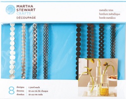 [PE33315] Martha Stewart Crafts Decoupage Metallic Trims - Pewter