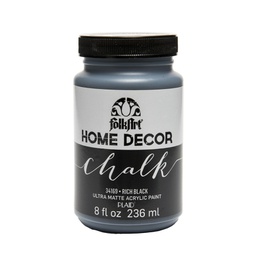 [PE34169] Rich Black FolkArt Home Decor Chalk 8oz