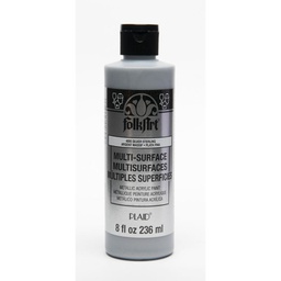 [PE4695] Metallic Silver Sterling FolkArt Multi-Surface Specialty Colours 8oz