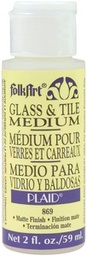 [PE869N] Glass &amp; Tile Medium FolkArt 2oz
