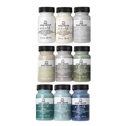 9 Colour Home Décor Chalk FolkArt Assortment