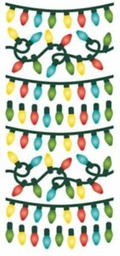 [PHSTP-0041E] Christmas Lights - Sticker - puffy