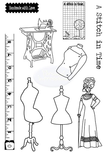 Polkadoodles Haberdashery stamp set