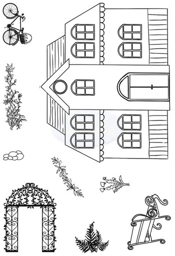 Polkadoodles Gazebo Neighbours stamp set